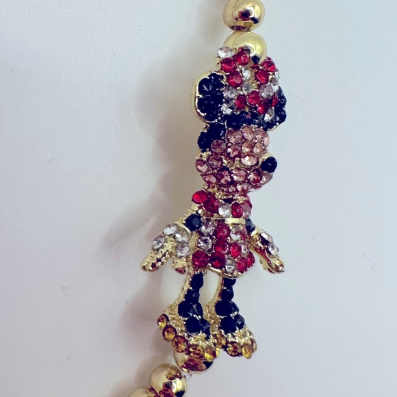 BaubleBar Gold Disney Pisa Bracelet Minnie Pave NWT - Picture 4 of 7